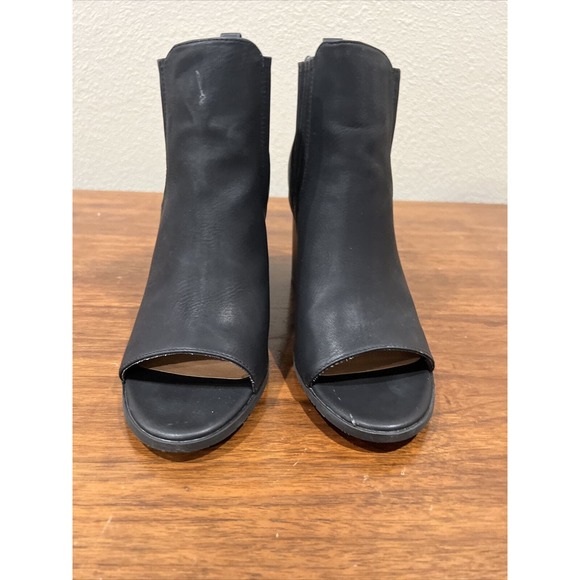 BC Shoe Women 8.5 Peep toe Bootie Black‎ Heel Breezy - Picture 2 of 9